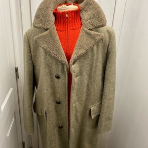 Vintage woolrich tweed coat size large green